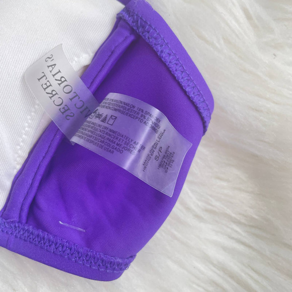Victoria's Secret Purple Tie Front Bikini Top Small Mix & Match 2/$25 - Picture 3 of 3